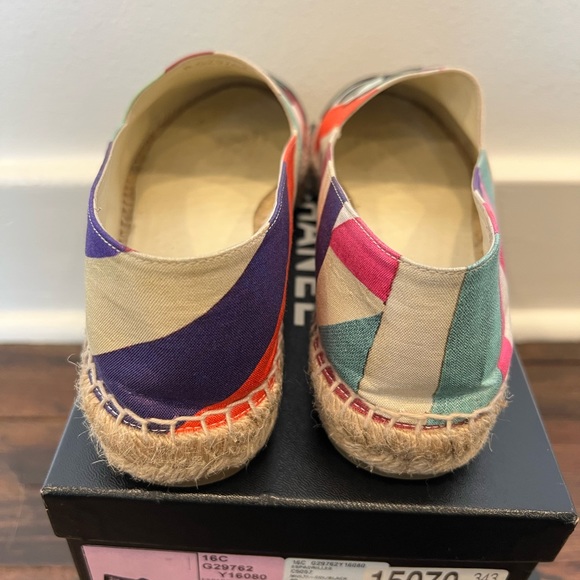 Chanel Multicolor Patent Leather Patchwork Espadrille - Picture 2 of 5